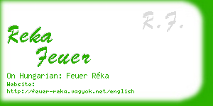 reka feuer business card